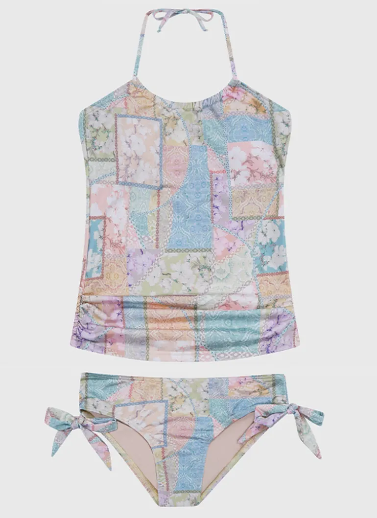 Brindle Halter Neck Tankini Set