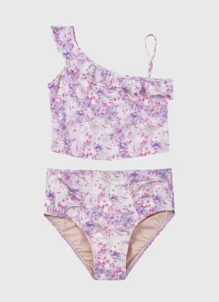 Cherry Blossom One Shoulder Bikini Set