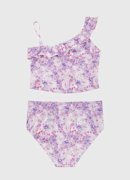 Cherry Blossom One Shoulder Bikini Set
