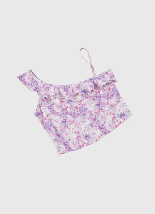 Cherry Blossom One Shoulder Bikini Set