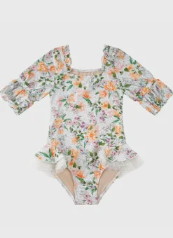 Honeysuckle Short Sleeve Puff One Piece