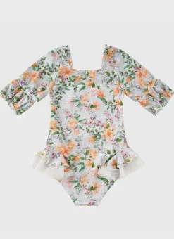 Honeysuckle Short Sleeve Puff One Piece