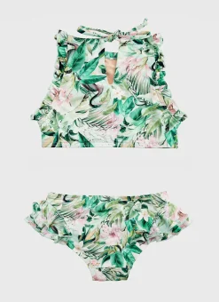Marabou Halter Neck Bikini Set
