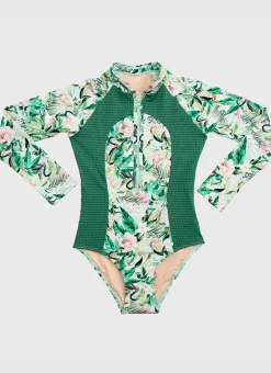 Marabou Long Sleeve One Piece