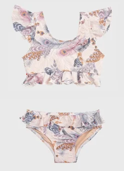 Plumeria Frill Bikini Set