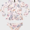 Plumeria Long Sleeve Rash Vest Set