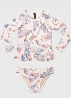 Plumeria Long Sleeve Rash Vest Set