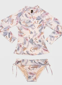 Plumeria Rash Vest Set