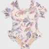 Plumeria Short Sleeve One Piece