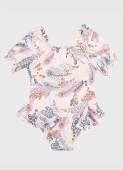 Plumeria Short Sleeve One Piece
