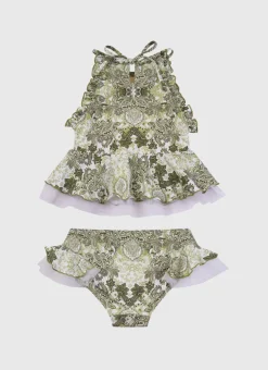 Tapestry Halter Neck Bikini Set