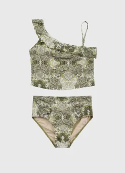 Tapestry One Shoulder Bikini Set